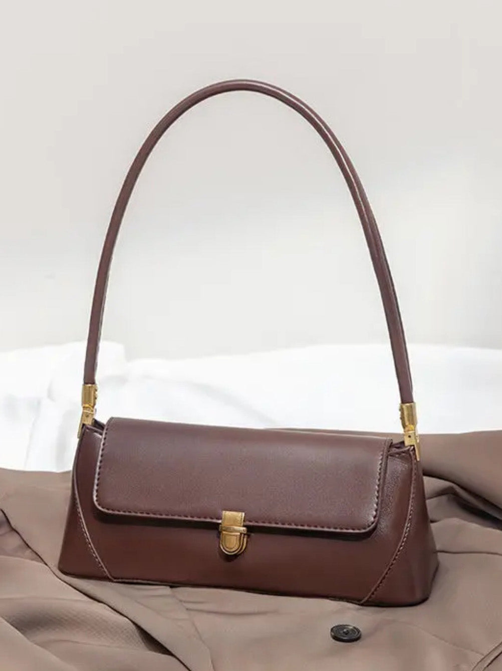 Brown Leather Handbag — view 4