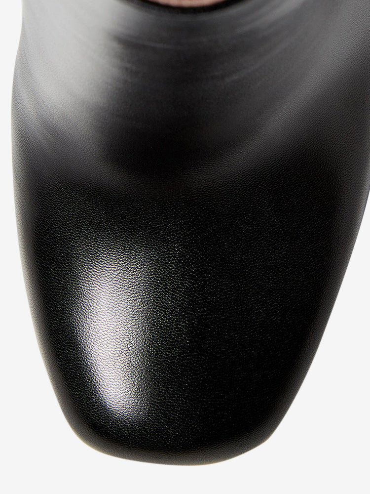 python round toe platform ankle boots — view 4