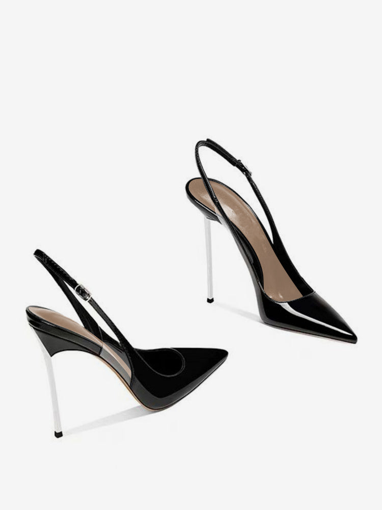Apricot Pointed-Toe Slingback Court Shoes — view 6