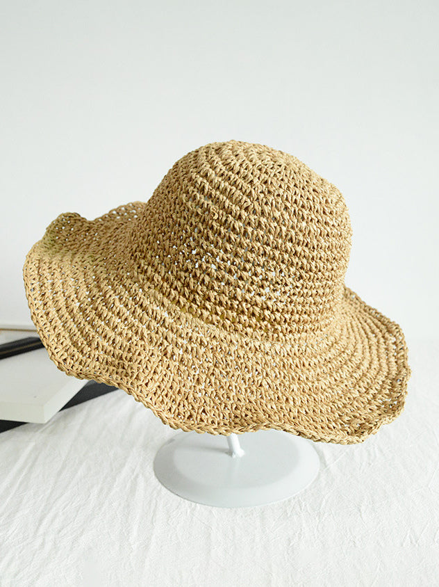ivory woven hat — view 4