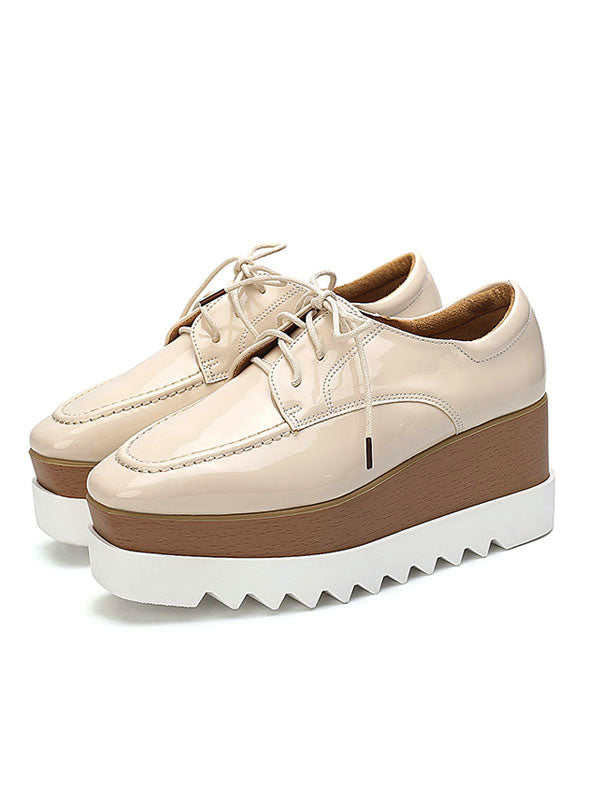 Ivory Lace-Up Loafers — view 4