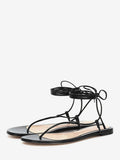 Black Lace-Up Sandals — view 1