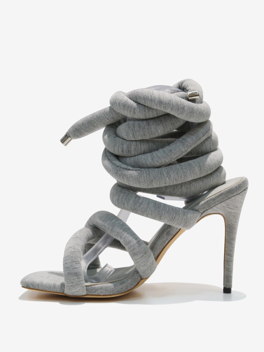 rose lace up gladiator sandals — view 9