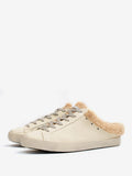 White Round-Toe Lace-Up Shearling-Lined Trainers — view 1