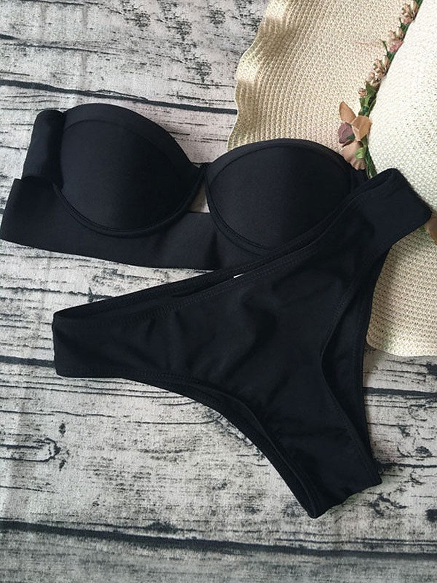 Black Low-Rise Bikini Set — view 3