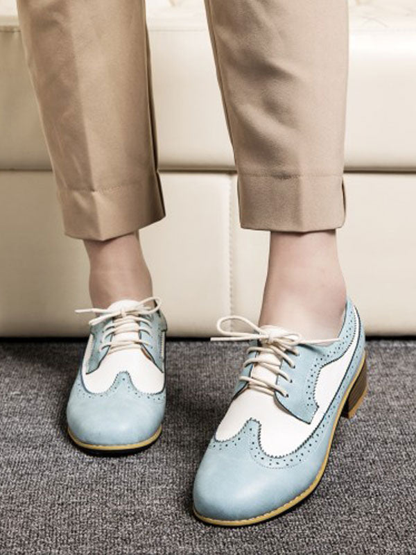 Sky Blue Lace-Up Loafers — view 2