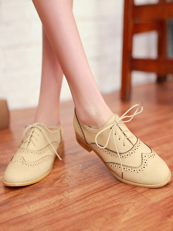Brown Lace-Up Loafers — view 4