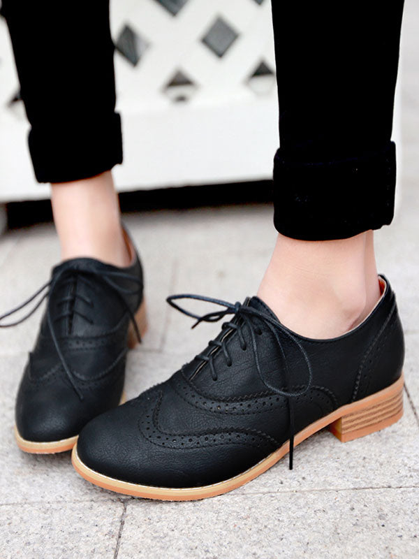 Brown Lace-Up Loafers — view 5