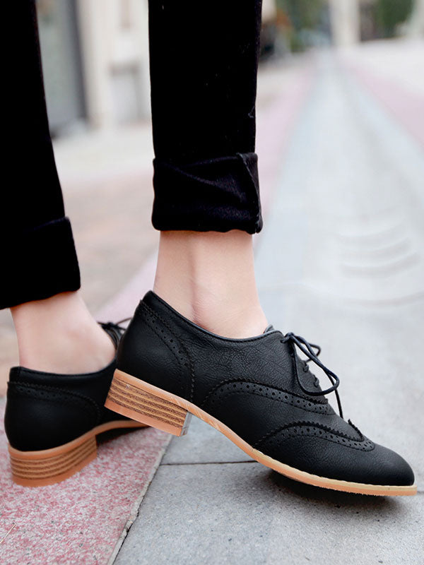 Brown Lace-Up Loafers — view 7