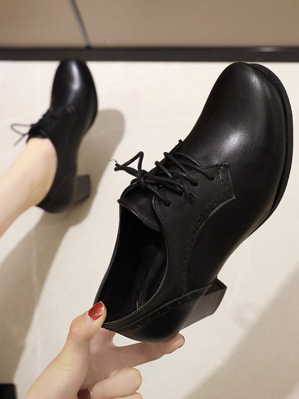Green Block Heel Lace-Up Heels — view 5