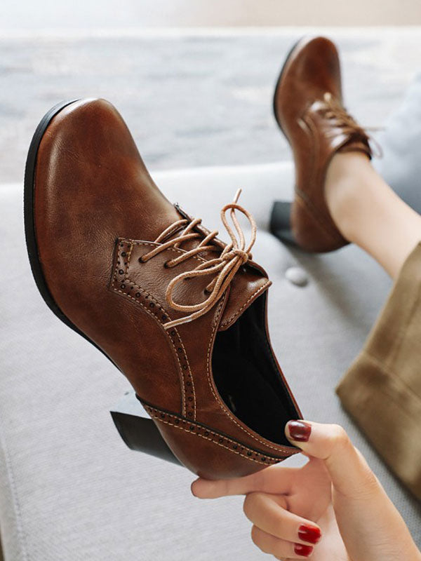 Green Block Heel Lace-Up Heels — view 3