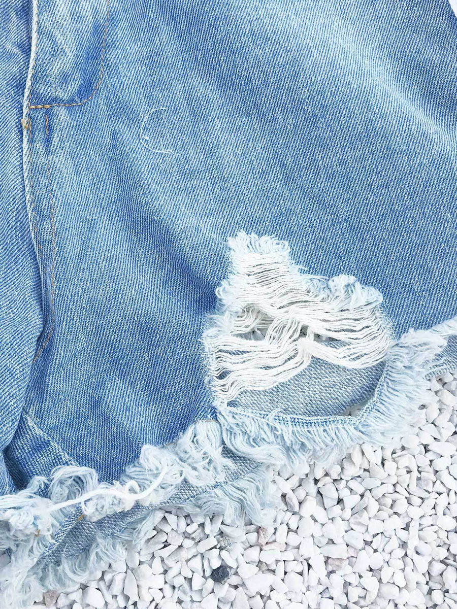 Blue Denim Short Jeans — view 10