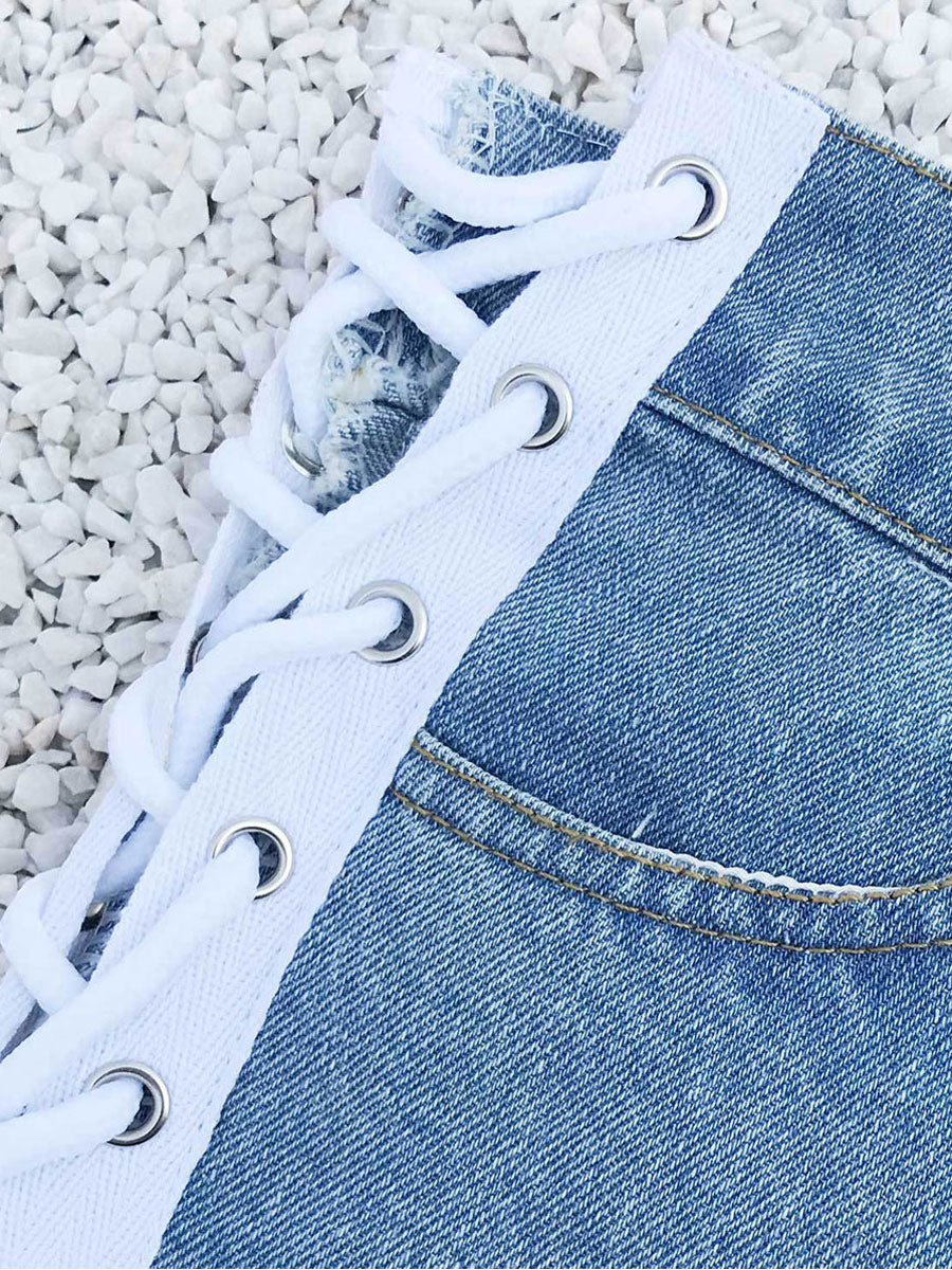 Blue Denim Short Jeans — view 9