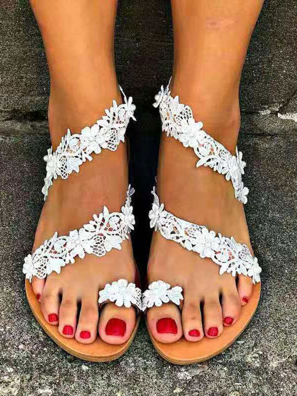 white sandals — view 1