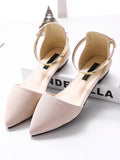 apricot pointed toe ballet flats — view 7