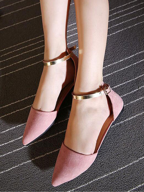 Apricot Pointed-Toe Ballet Flats — view 5