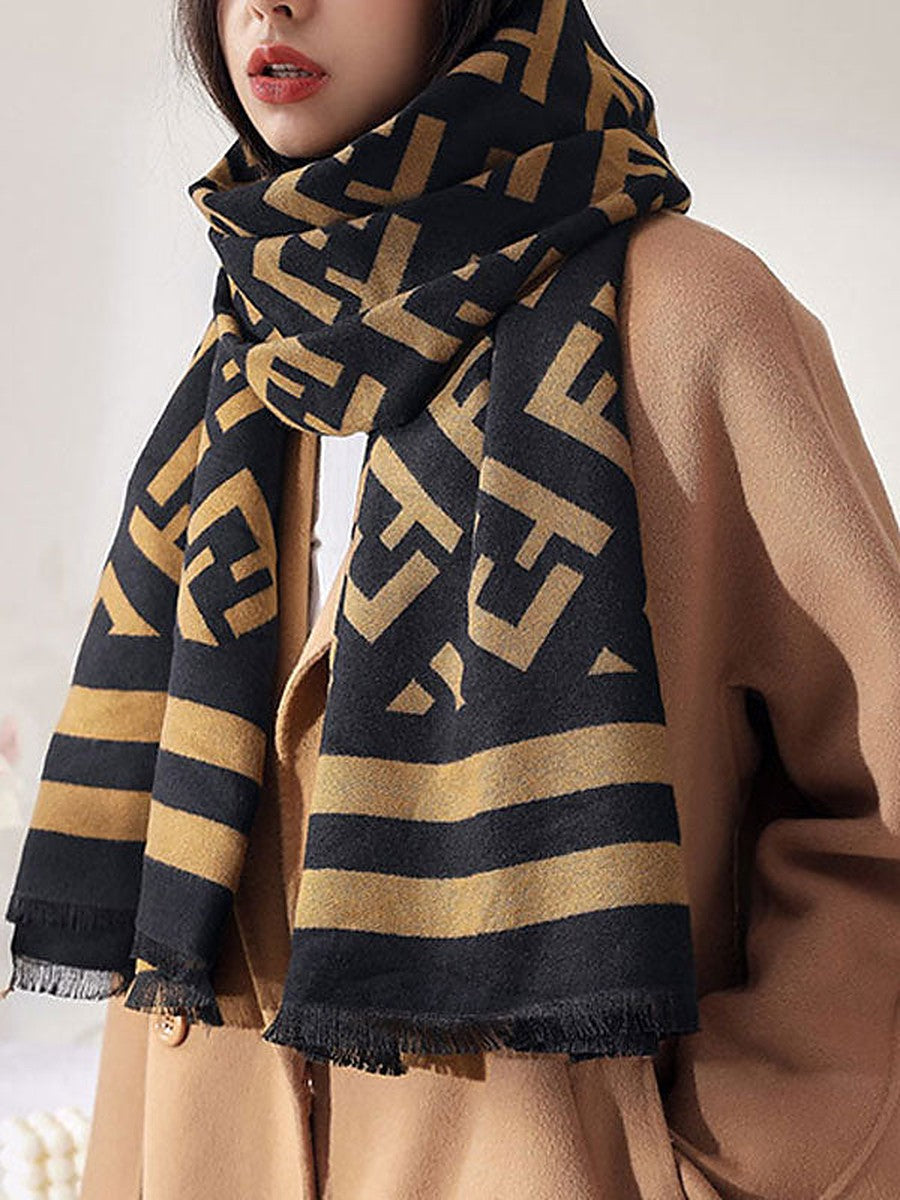 Black Striped Scarf — view 1