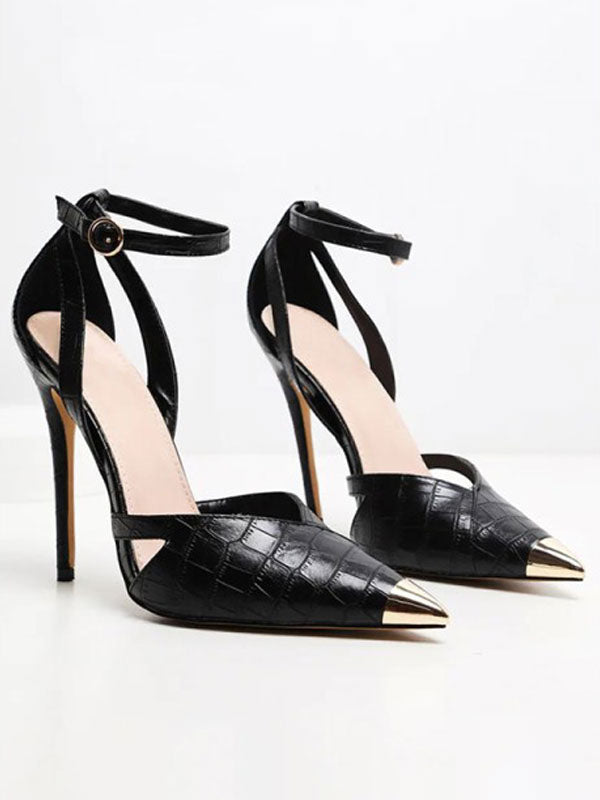 Black Pointed-Toe Court Shoes — view 3