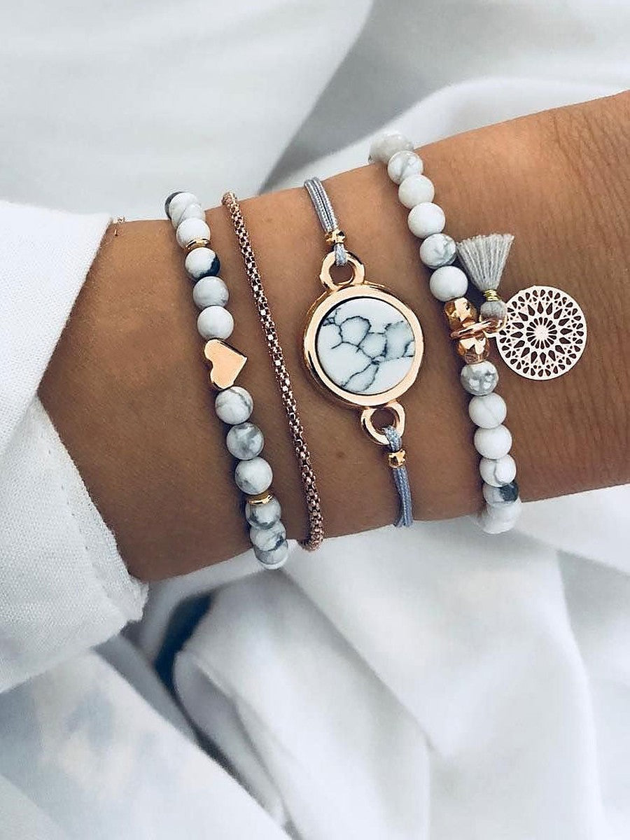 White Tiered Bracelet — view 1