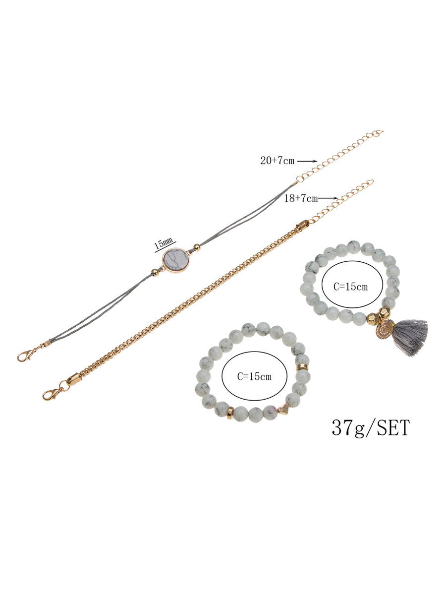 white tiered bracelet — view 5