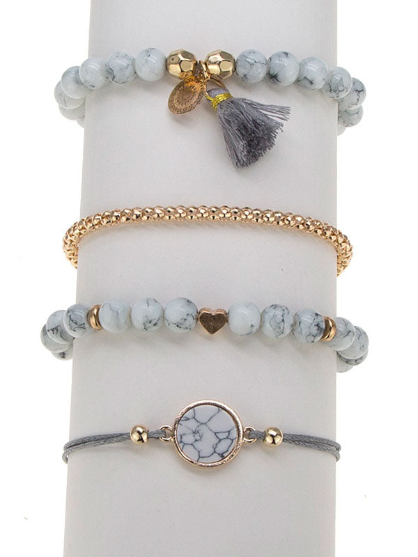 white tiered bracelet — view 2