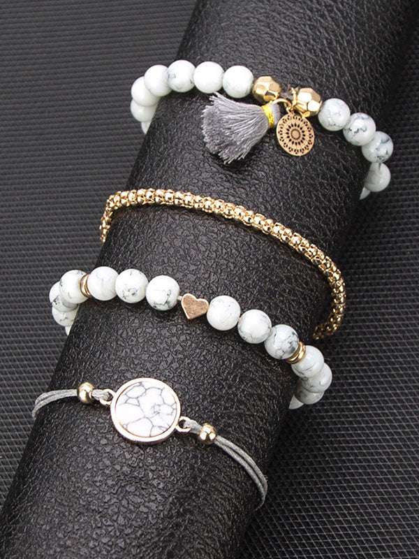 white tiered bracelet — view 4