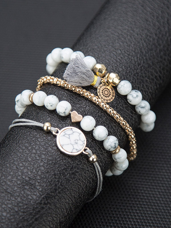 white tiered bracelet — view 3