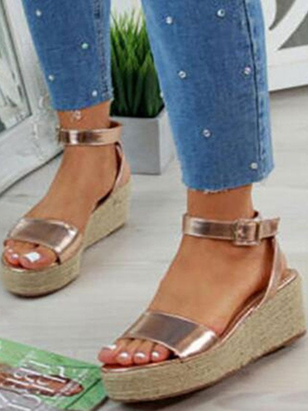 Gold Open-Toe Sandals — view 3