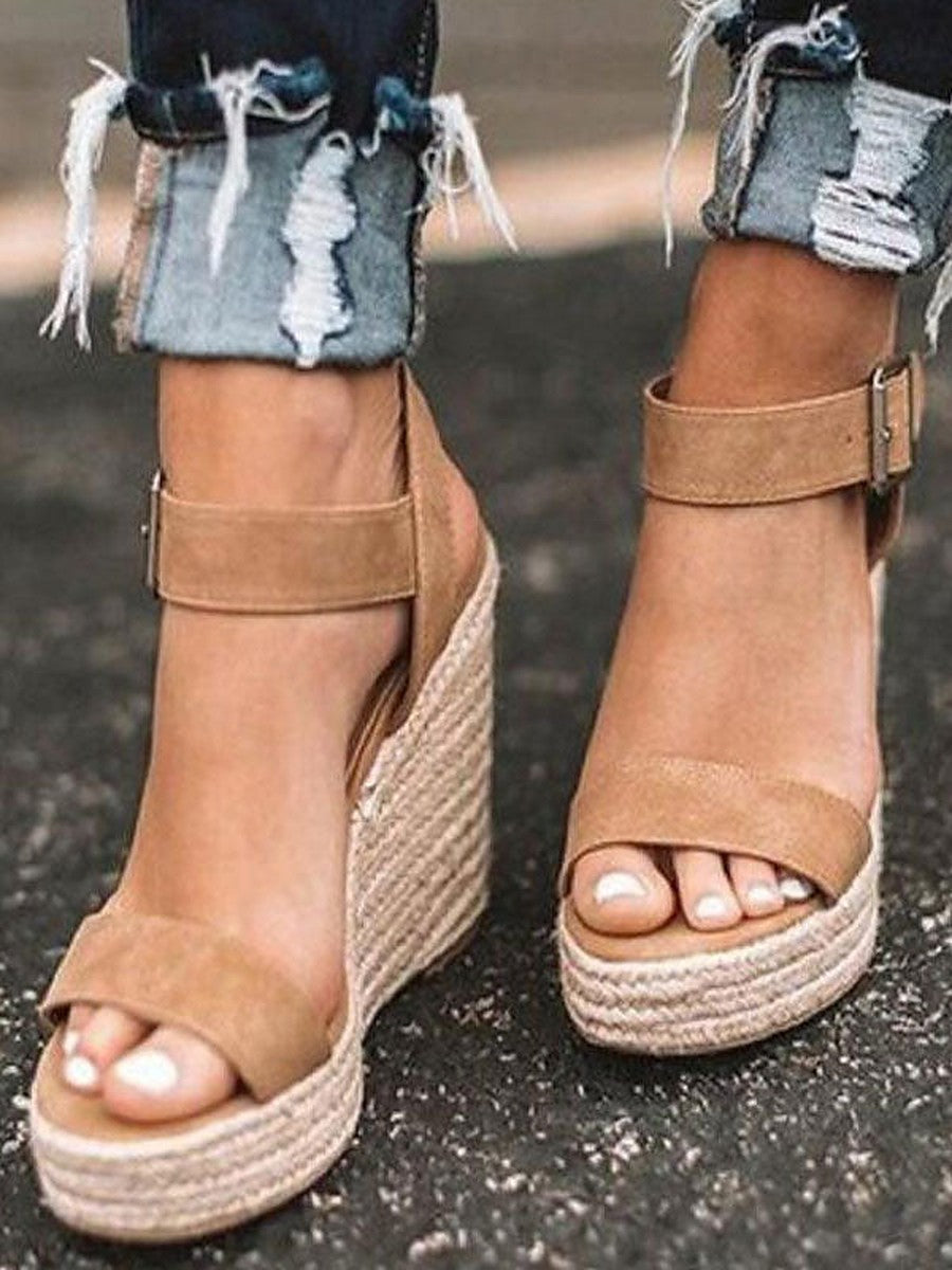 Python Wedge Sandals — view 1