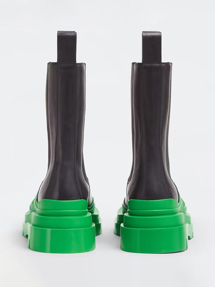 Green Round-Toe Chelsea Boots — view 3