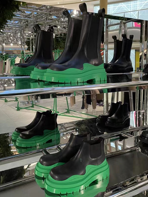 Green Round-Toe Chelsea Boots — view 10