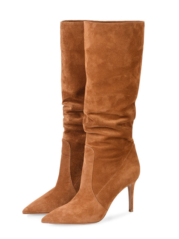 Brown Knee-High Knee-High Boots — view 7