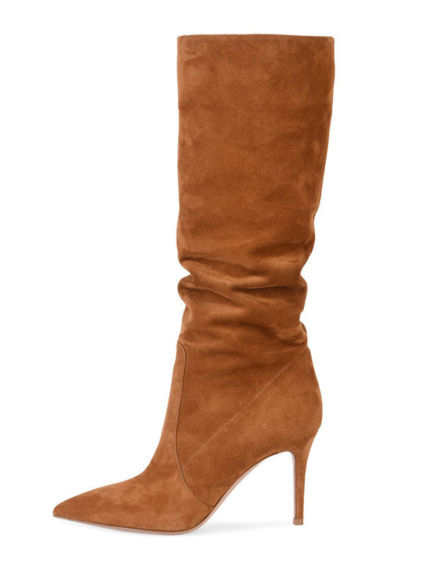Brown Knee-High Knee-High Boots — view 5