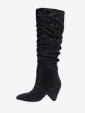 Black Embellished Knee-High Boots — view 1