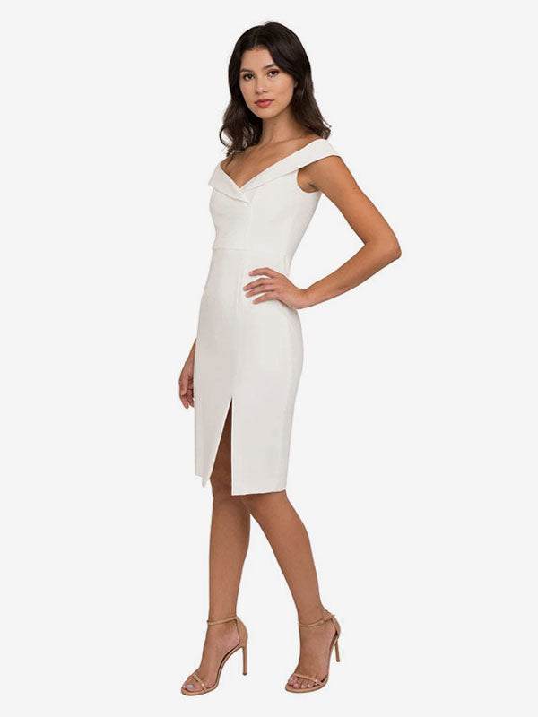 Navy Side Split Short Dress — view 6