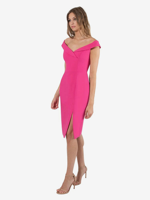 Navy Side Split Short Dress — view 8