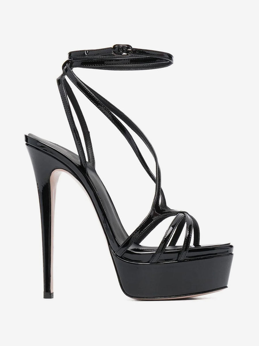 blush pink open toe platform strappy sandals — view 2