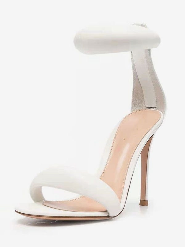 Gold Open-Toe Ankle-Strap Metallic Sandals — view 3
