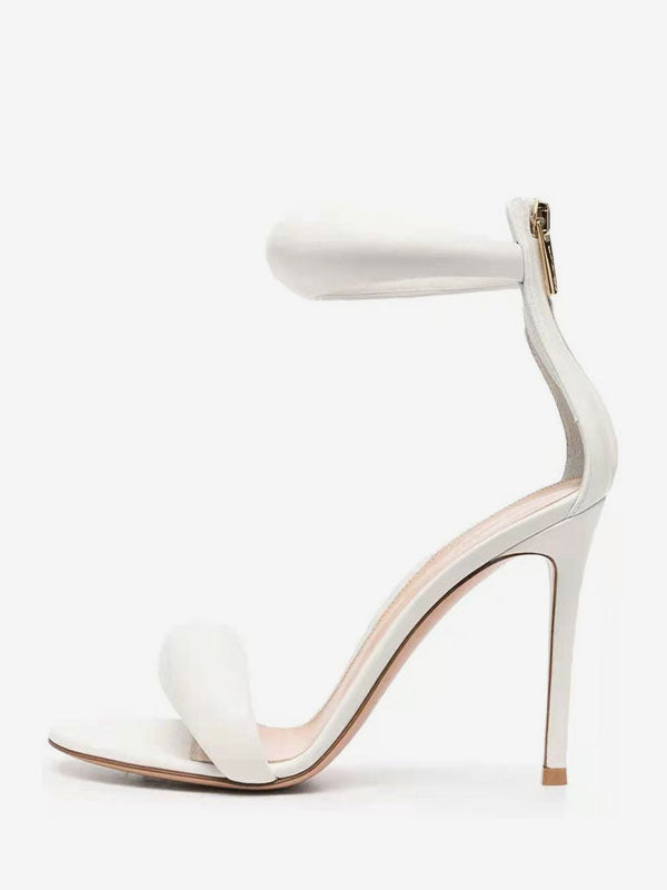 gold open toe ankle strap metallic sandals — view 4