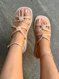 Apricot Leather Sandals — view 5