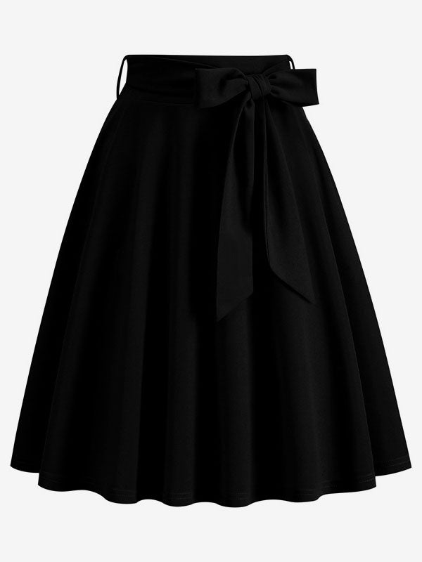 Apricot Short Bow Detail Skirt — view 3