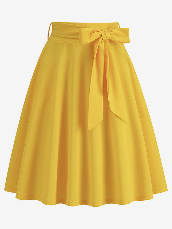 Apricot Short Bow Detail Skirt — view 10