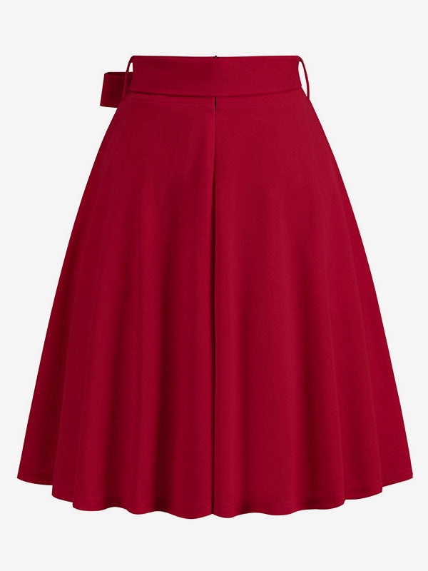 Apricot Short Bow Detail Skirt — view 6