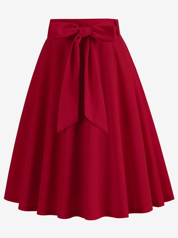 Apricot Short Bow Detail Skirt — view 5