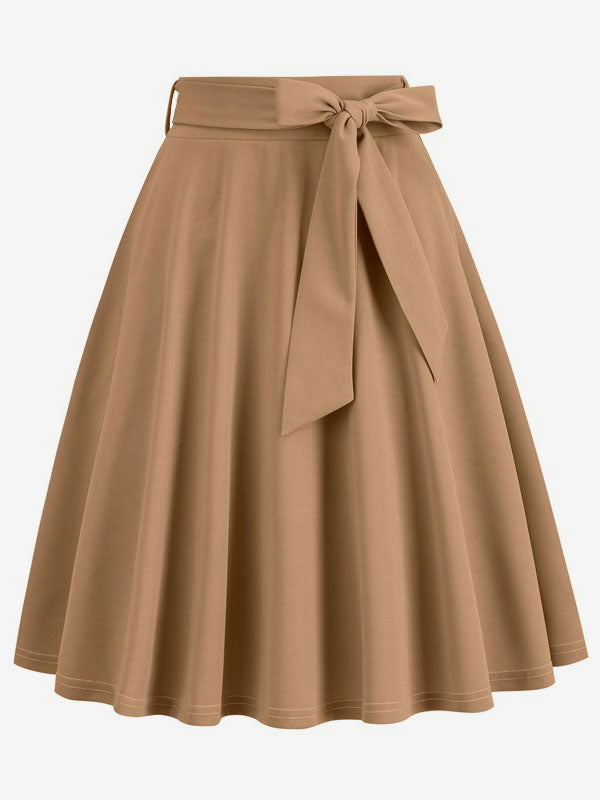Apricot Short Bow Detail Skirt — view 9