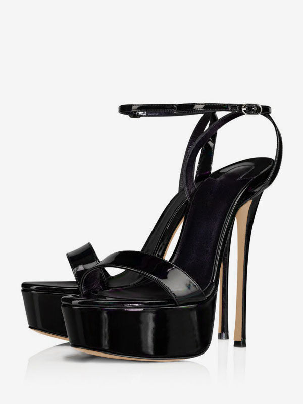 Nude Ankle-Strap Platform Stiletto Sandals — view 4