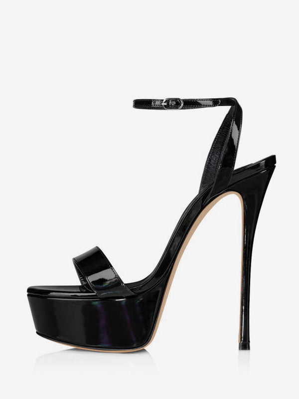 Nude Ankle-Strap Platform Stiletto Sandals — view 5