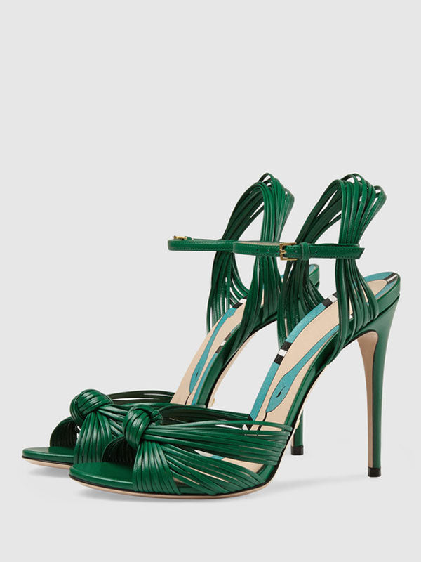 Green Open-Toe Sandals — view 3