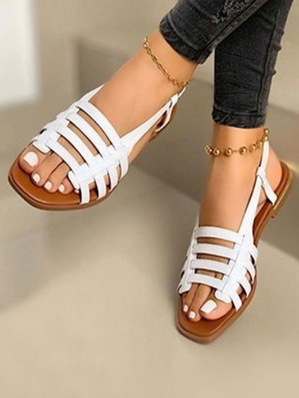 Gold Leather Sandals — view 2