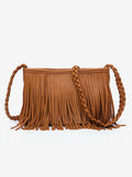brown fringe handbag — view 1